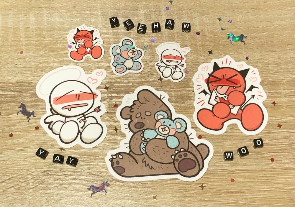 Image of + ANGEL AND DEVIL STICKER SET +