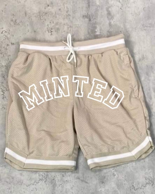Image of Minted Mesh Shorts-Oatmeal 