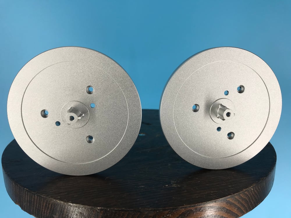 Image of Burlington Recording Trident Aluminum Turntable Plates for Studer/ Revox A77/B77/TR99 (PAIR)
