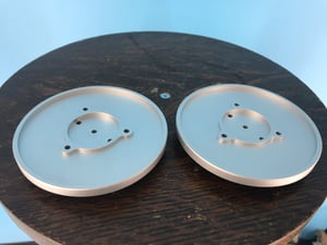 Image of Burlington Recording Trident Aluminum Turntable Plates for Studer/ Revox A77/B77/TR99 (PAIR)