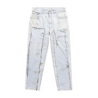 Image 1 of Two-Tone Burn Washed Jean 