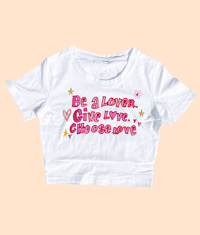 Image 1 of be a lover, give love harry shirt