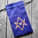 Purple Unicursal Hexagram Pouch