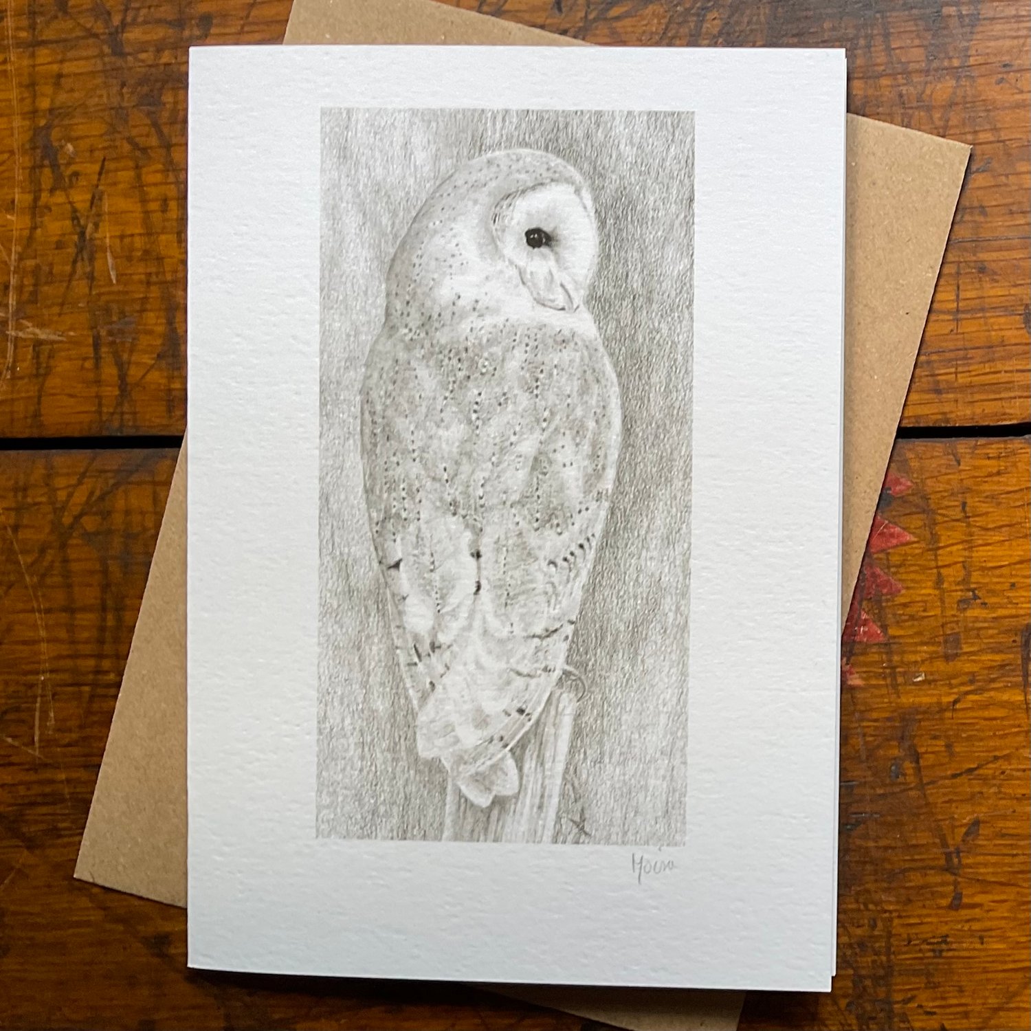 Image of BARN OWL ~ GREETINGS CARD