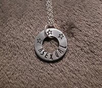 Image 2 of Pride washer necklaces - custom text available!