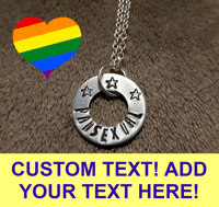 Image 1 of Pride washer necklaces - custom text available!