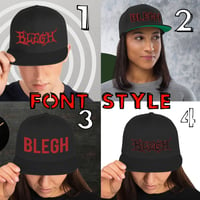 Image 5 of BLEGH SNAPBACK HAT - RED EDITION