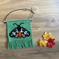 Crochet Garden Tiger moth tapestry 