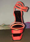 Orange and Black Platform Heels