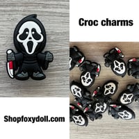 Ghost face croc charm 