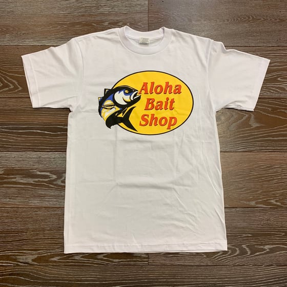 Image of Aloha Bait Shop white Men's T-shirt 