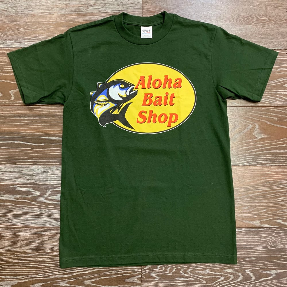 Image of Aloha Bait Shop Green Men's T-shirt 