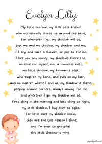 Image 3 of My Shadow poem print little girl 