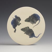 Image 1 of Three mice ceramic wall hanging 