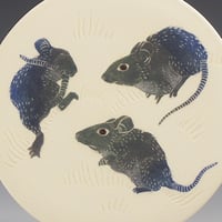 Image 2 of Three mice ceramic wall hanging 