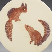 Image 2 of Two squirrels ceramic wall hanging 