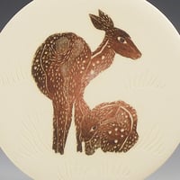 Image 2 of Doe & fawn ceramic wall hanging 