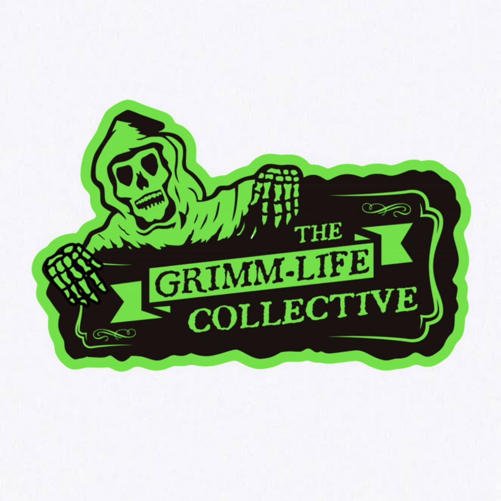 Image of MONSTER GREEN Grimm Life GHOUL Logo Die-Cut Sticker