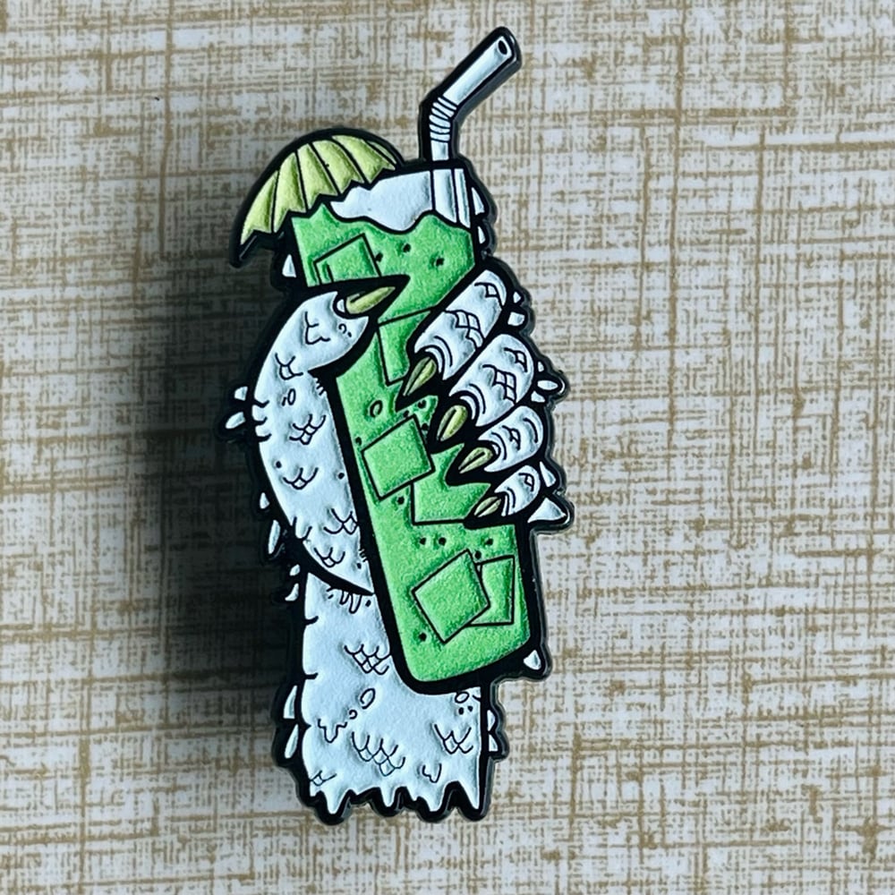 THIRSTY CREATURE Round 5 Glow-in-the-Dark 2" Enamel Pin!