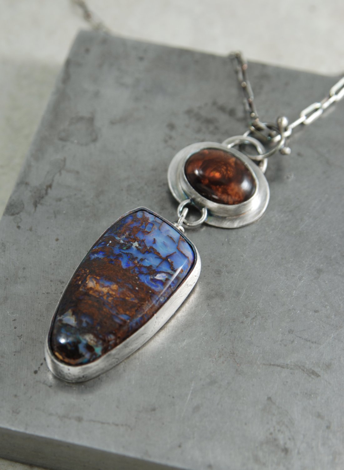 Image of Fire and Ice, Boulder Opal and Fire Agate