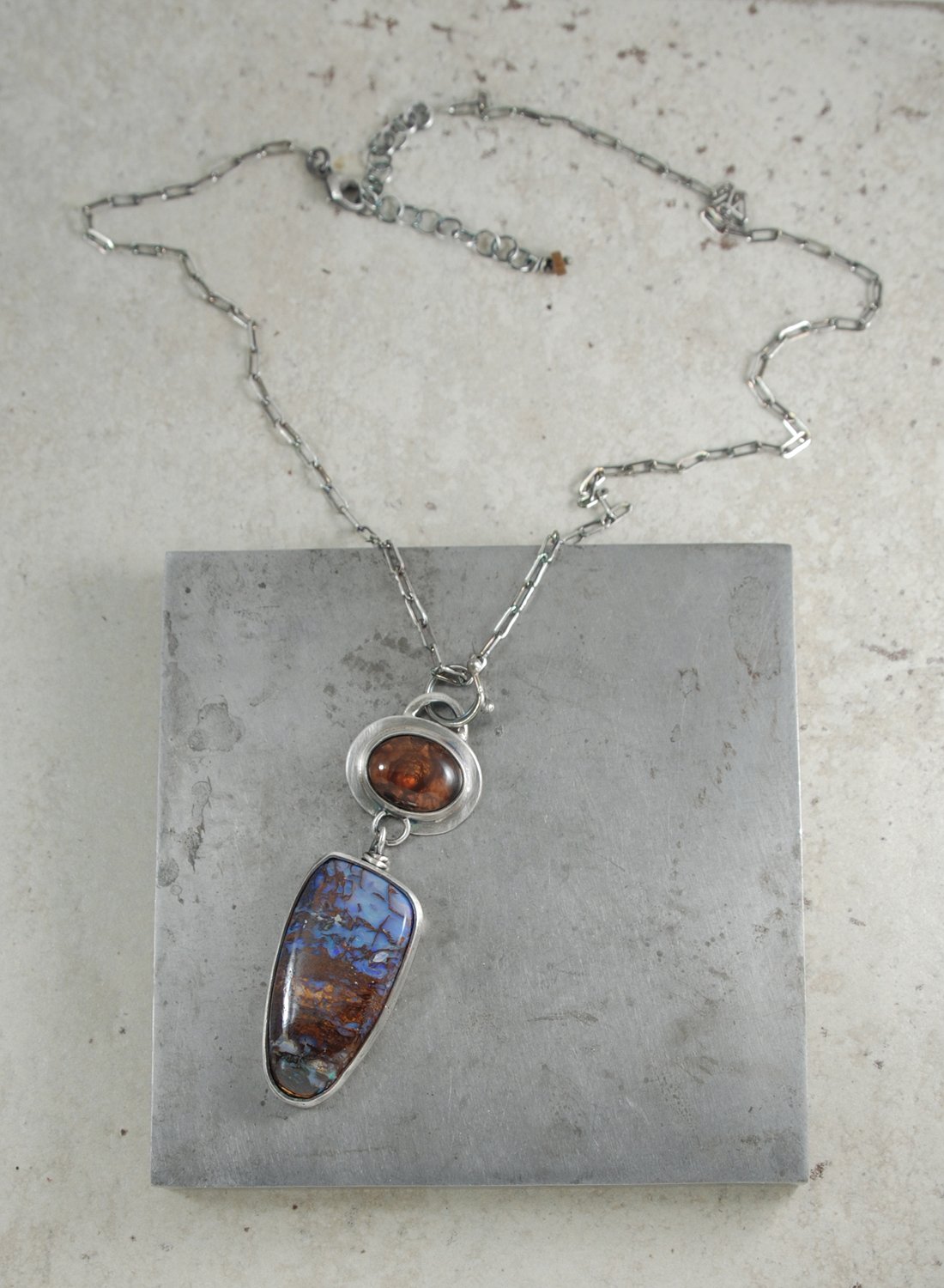 Image of Fire and Ice, Boulder Opal and Fire Agate