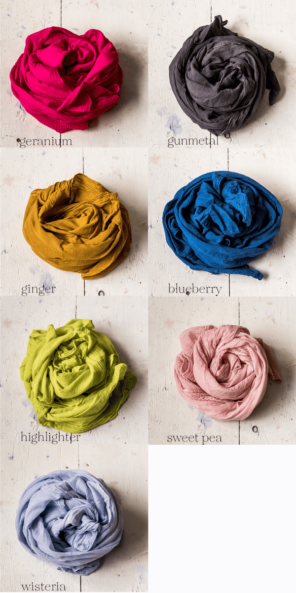 Organic Cotton Scarves-Solid Colours
