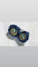 Image 1 of Denim Flower Post Earrings