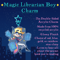 Image 1 of Magic Librarian Boy Charm