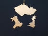 The World maps pendants