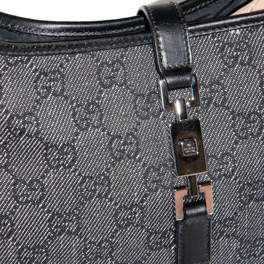Image of Gucci by Tom Ford Denim Jackie Shoulder Bag