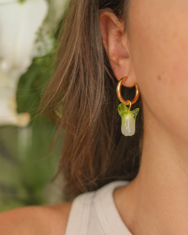 Image of Pak choï earrings