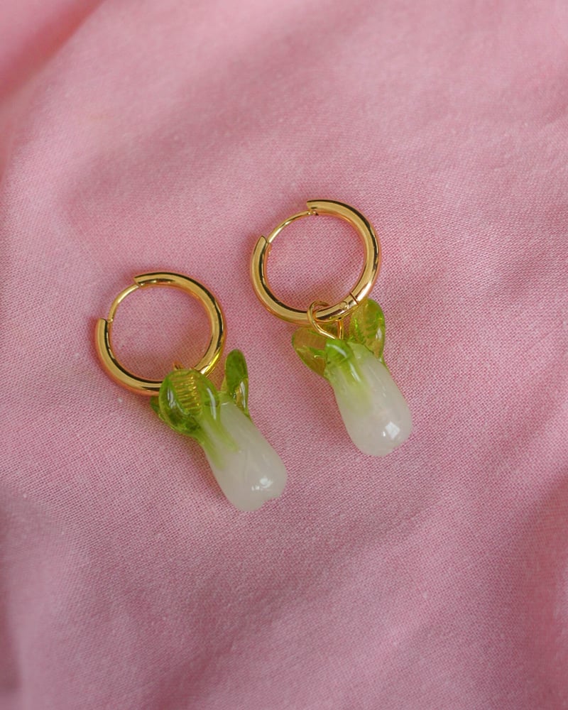Image of Pak choï earrings