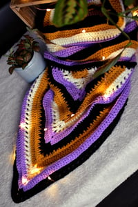 Image 2 of Cozy Hooded Scarf - Non-Binary Pride (made to order)