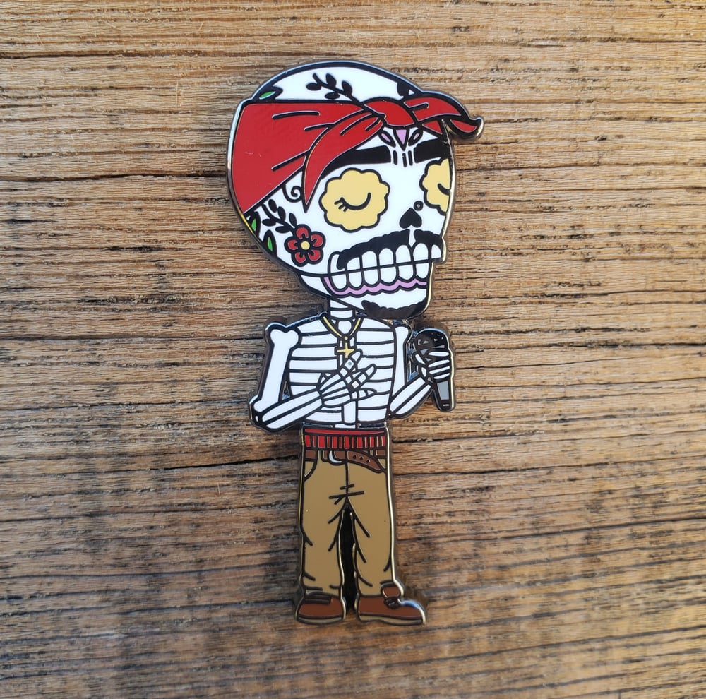 Tupac Calavera Enamel Pin 