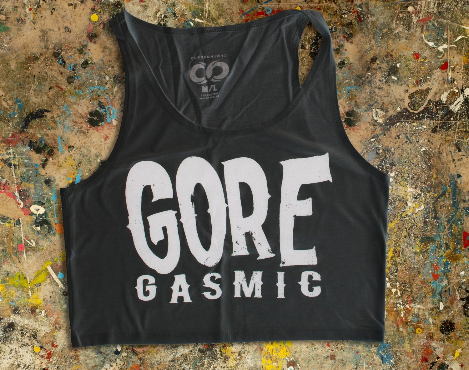 Goregasmic Crop Tank - Black