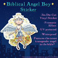 Image 1 of Biblical Angel Boy Sticker
