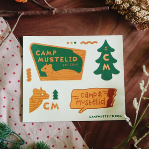 Camp Mustelid Sticker Sheet