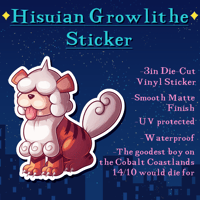 Image 1 of Hisuian Growlithe Sticker