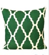 Emerald Lattice Cushion Cover