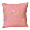 Gold Splatter Musk Cushion Cover