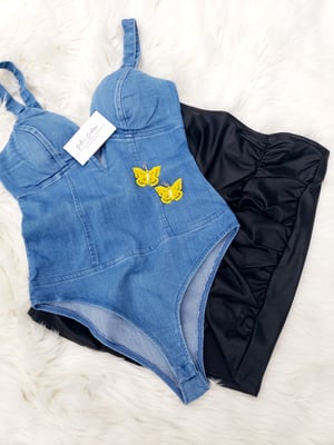 Image of Patty Denim Bodysuit 
