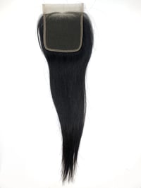 Image 4 of CLOSURE PIECE 4x4 TRANSPARENT LACE 