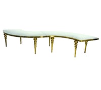 Image 1 of GOLD Serpentine stainless steel dinning / head table 