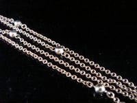Image 1 of EDWARDIAN 9CT BALL CHAIN MARKED 9CT 16.5 INCHES 2.5g