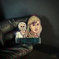 Image 1 of It Follows enamel pin