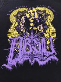 Image 3 of ABSU - LIBER CORDIS CINCTI SERPENTE (PURPLE & YELLOW PRINT) MUSCLE SHIRT