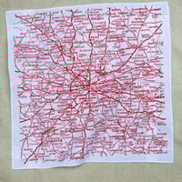 Image 3 of Not Far From London Map Hankie