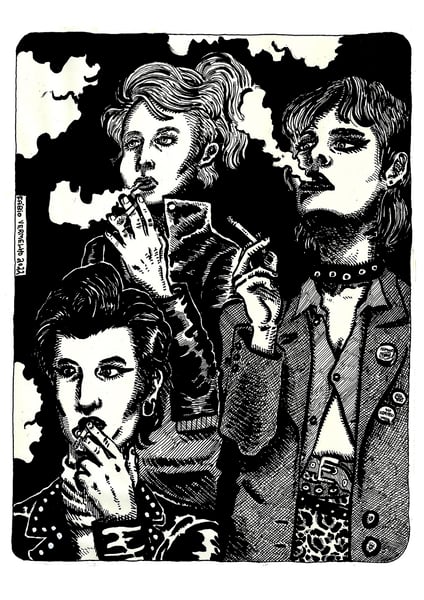 Image of "Cigarette Girls" Art Print