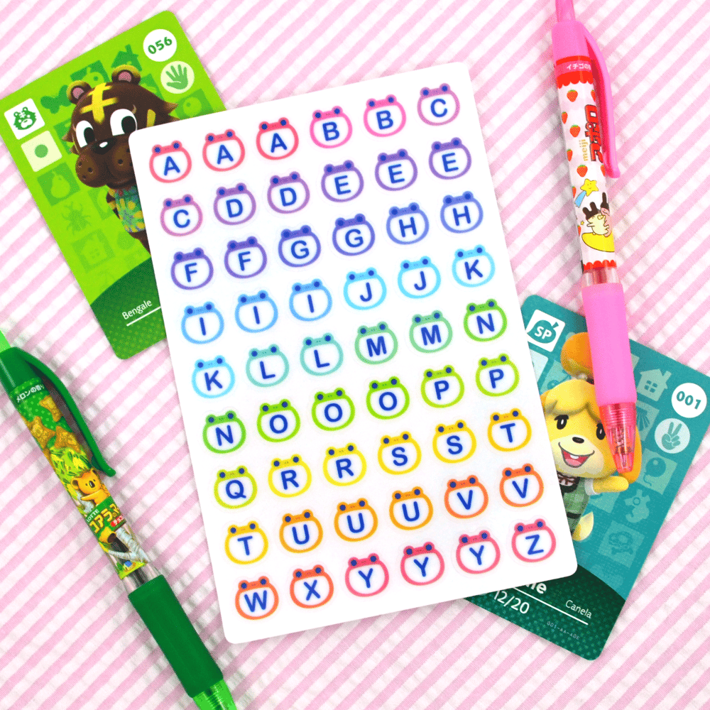 Town Tune Alphabet Sticker Sheet - Vinyl