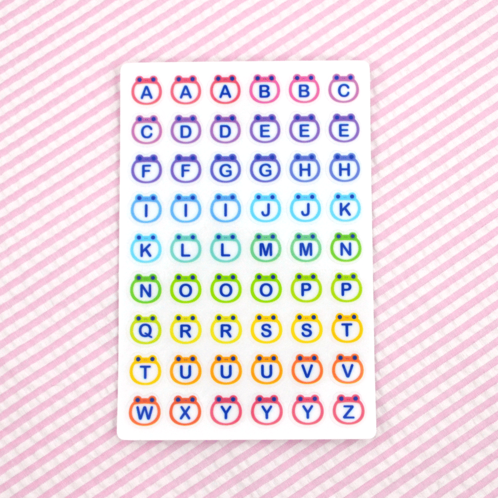 Town Tune Alphabet Sticker Sheet - Vinyl